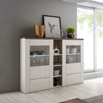 Sconto 11% garneroarredamenti Credenza alta 155x130cm bianco ... Garnero Arredamenti