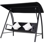 Sconto 21% Dondolo Polyrattan da Giardino a 3 posti, 2 ... Dadoshop